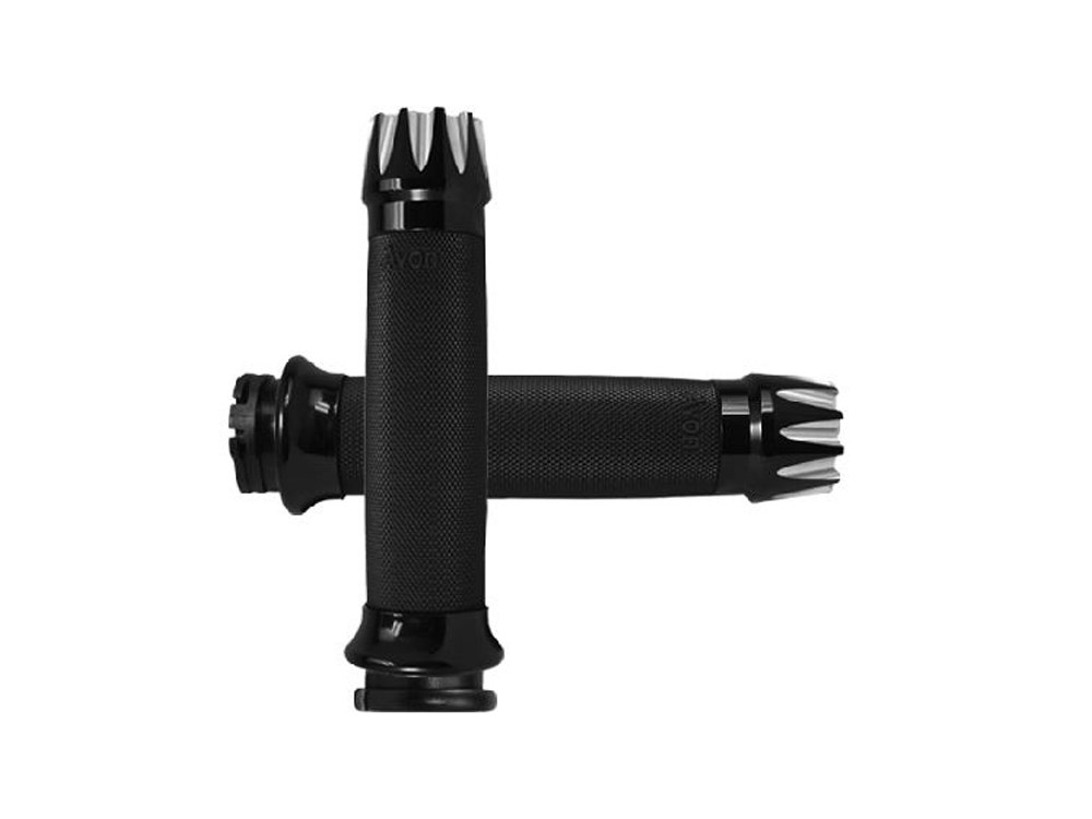 Excalibur Custom Contour Handgrips – Black. Fits H-D with Throttle Cable.