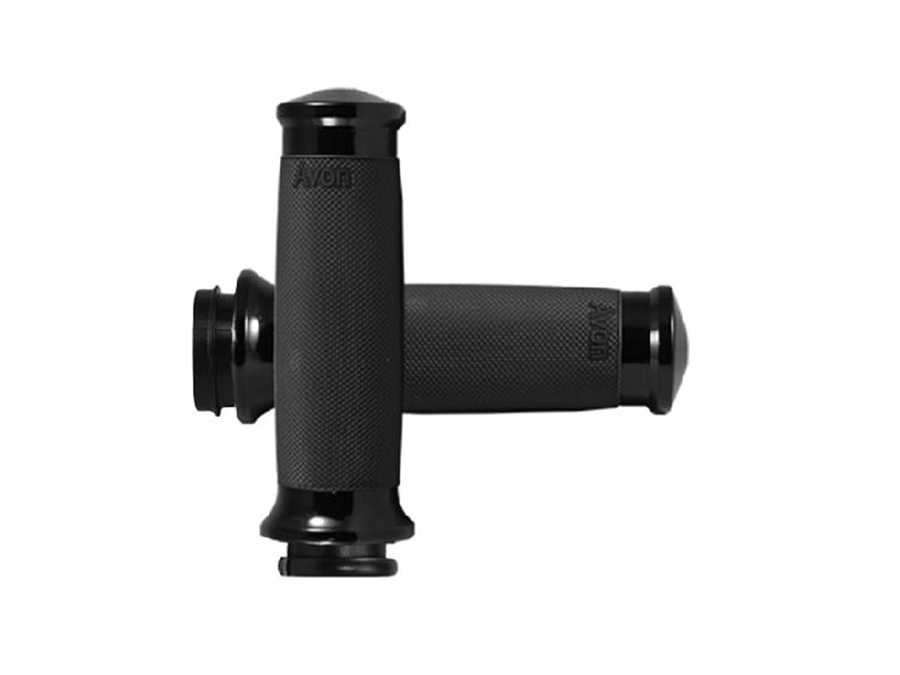 Custom Contour Handgrips - Black. Fits Big Twin 2008-2024 with Throttle-by-Wire