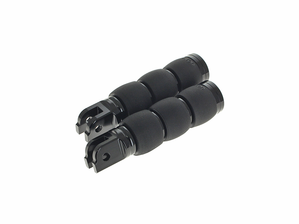 Avon Grips Air Cushion Footpegs - Black. Fits Softail 2018up Front Rider