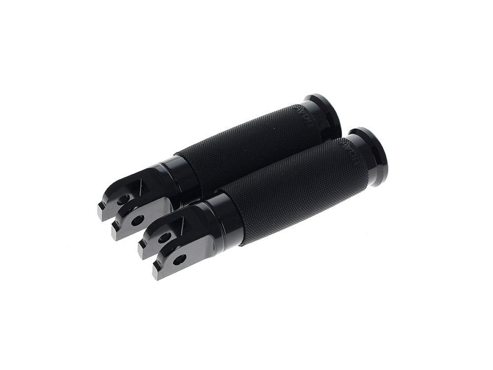 Avon Grips Custom Contour Footpegs - Black. Fits Softail 2018up Front Rider