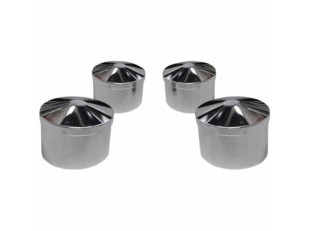 Smooth Head Bolt Covers - Chrome. Fits Big Twin 1985-2017 & Sportster 1986-2021