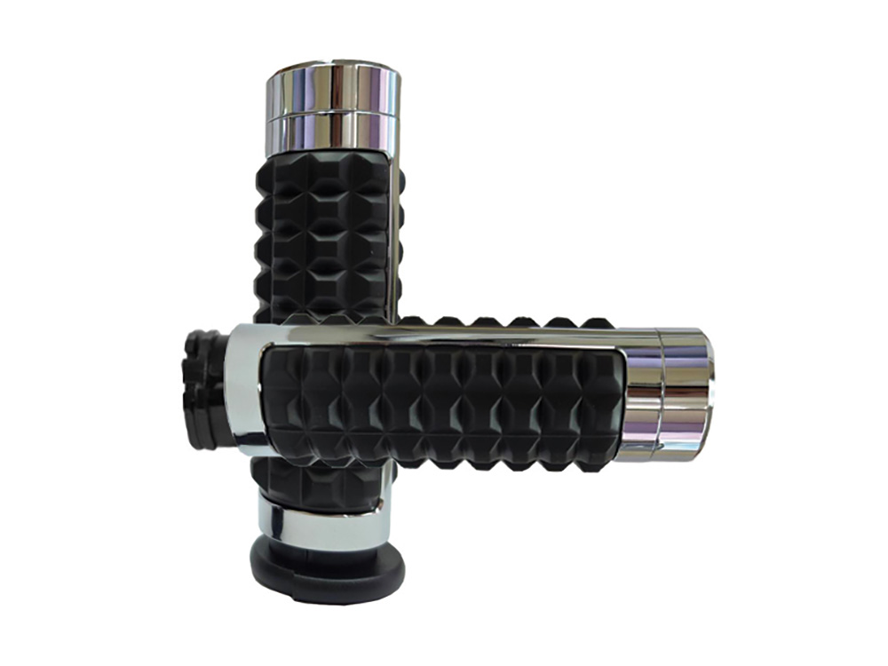 Avon Grips Gen2 Memory Foam Handgrips - Chrome. Fits H-D with Throttle Cable.