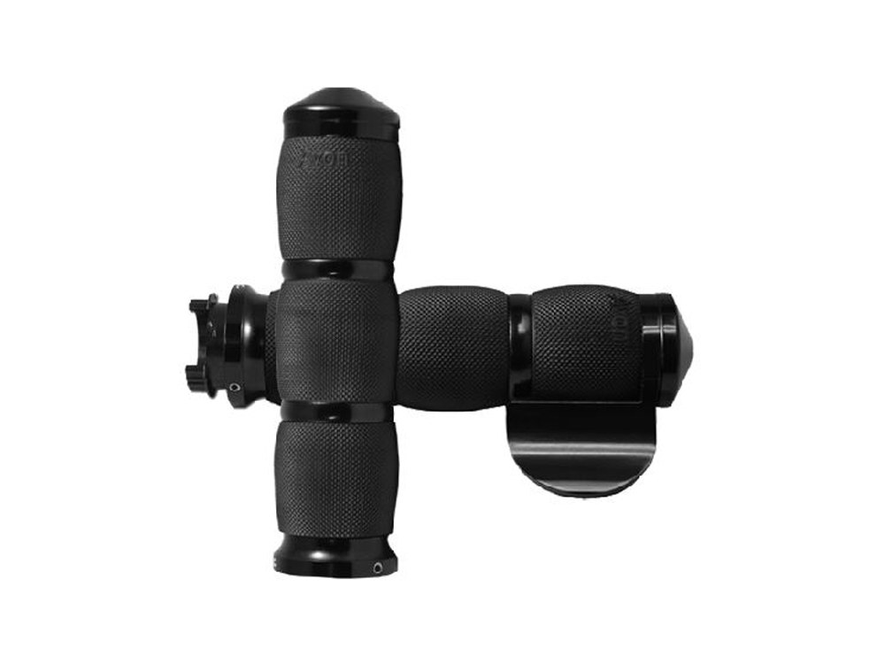 Air Cushion Handgrips with Throttle Boss – Black. Fits Various Metric Models.