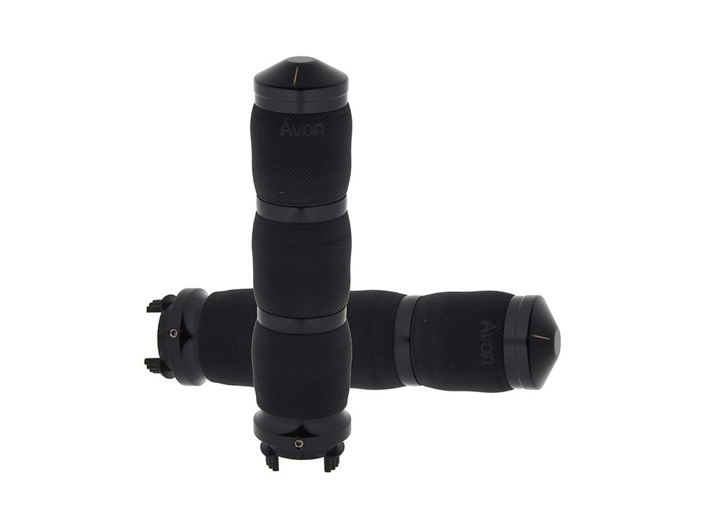 Heated Air Cushion Handgrips - Black. Fits Various Metric Models.