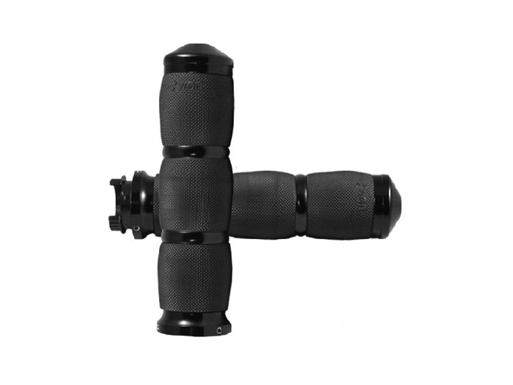 Air Cushion Handgrips - Black. Fits Various Metric Models.