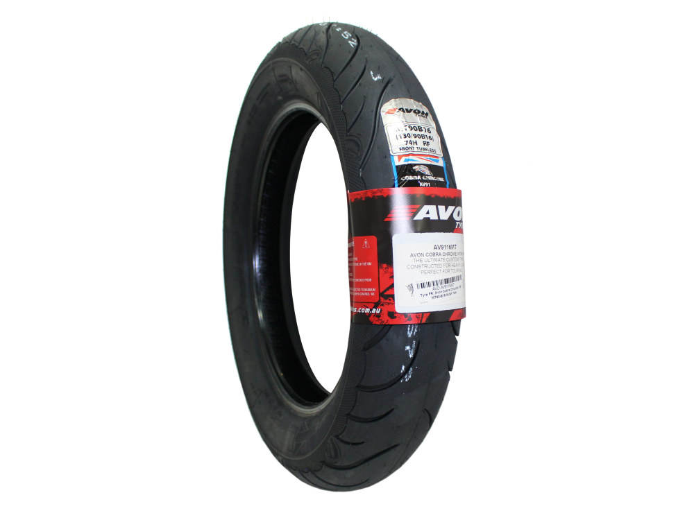 Avon Cobra Chrome 16in. Front Tyre. MT90-B16 AV91 74H.