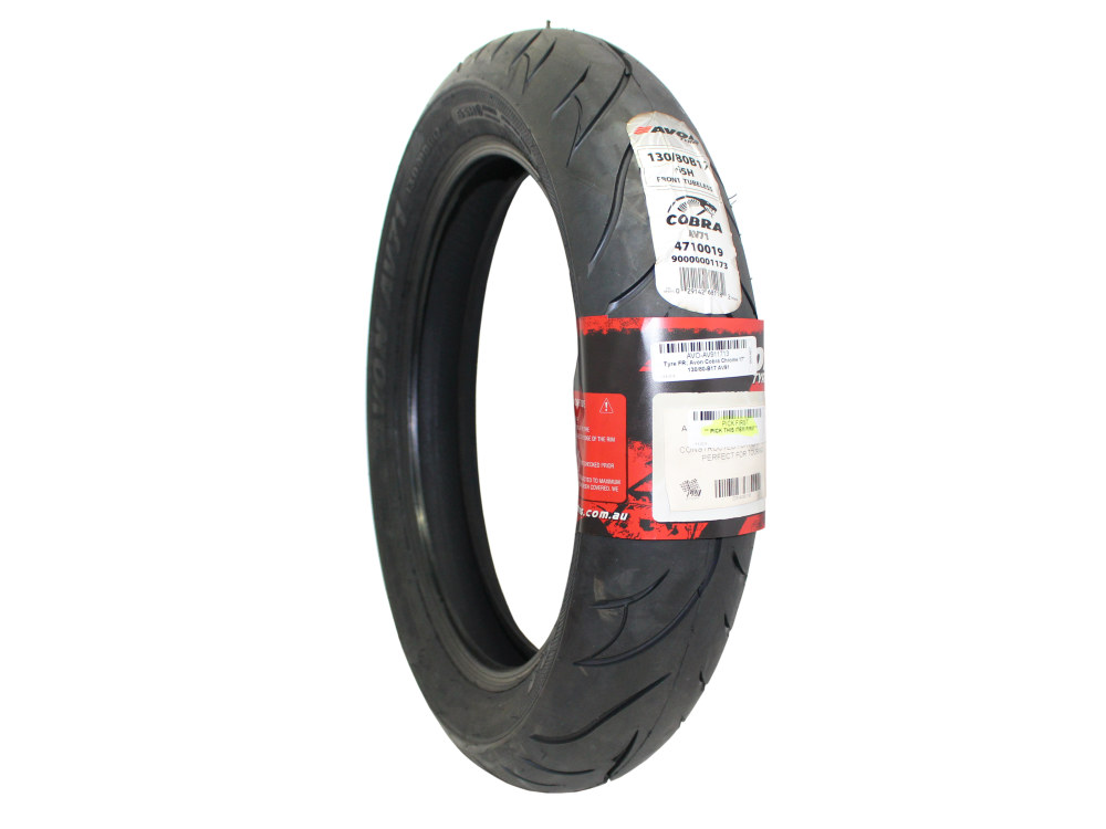 Avon Cobra Chrome 17in. Front Tyre. 130/80-B17 AV91.