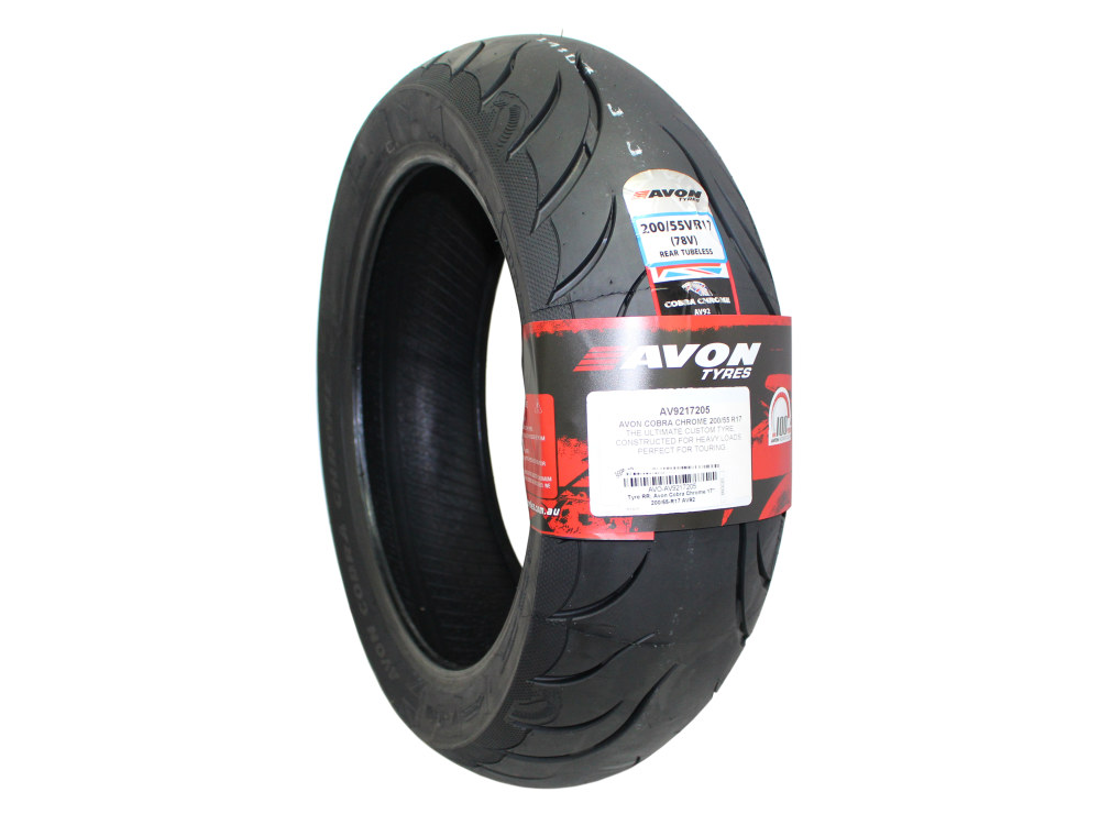 Avon Cobra Chrome 17in. Rear Tyre. 200/55-R17 AV92.