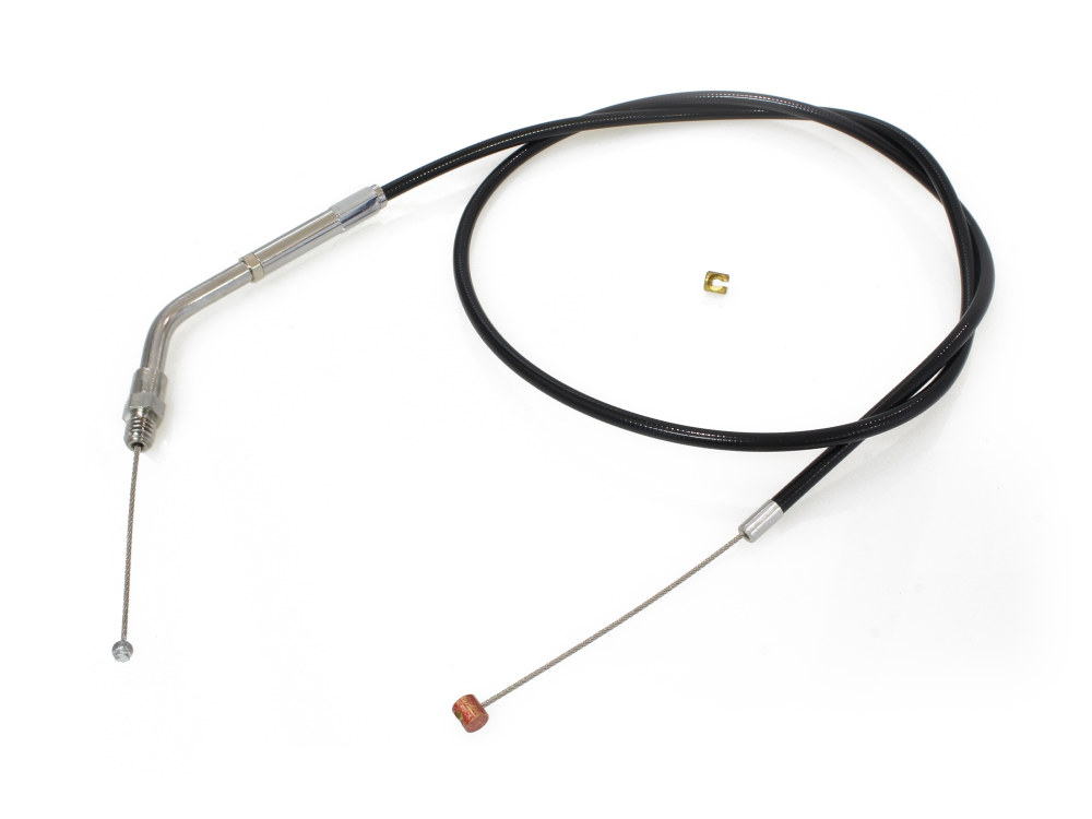 Black Vinyl Throttle Cable. Fits Sportster 1988-95. 32in. Long.