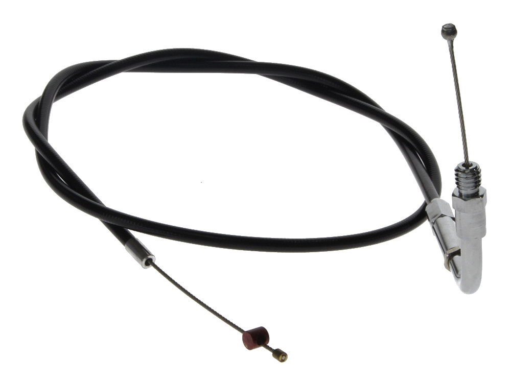32in. Long Black Vinyl Throttle Cable. Fits Big Twin 1990-1995