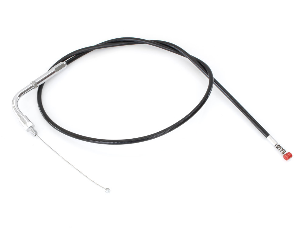 Black Vinyl Idle Cable. Fits Big Twin 1990-95. 32in. Long.