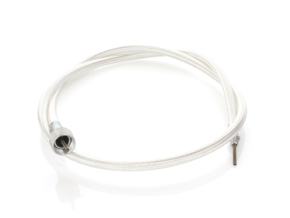 40in. Speedo Cable with 16mm Nut - Platinum Braided.