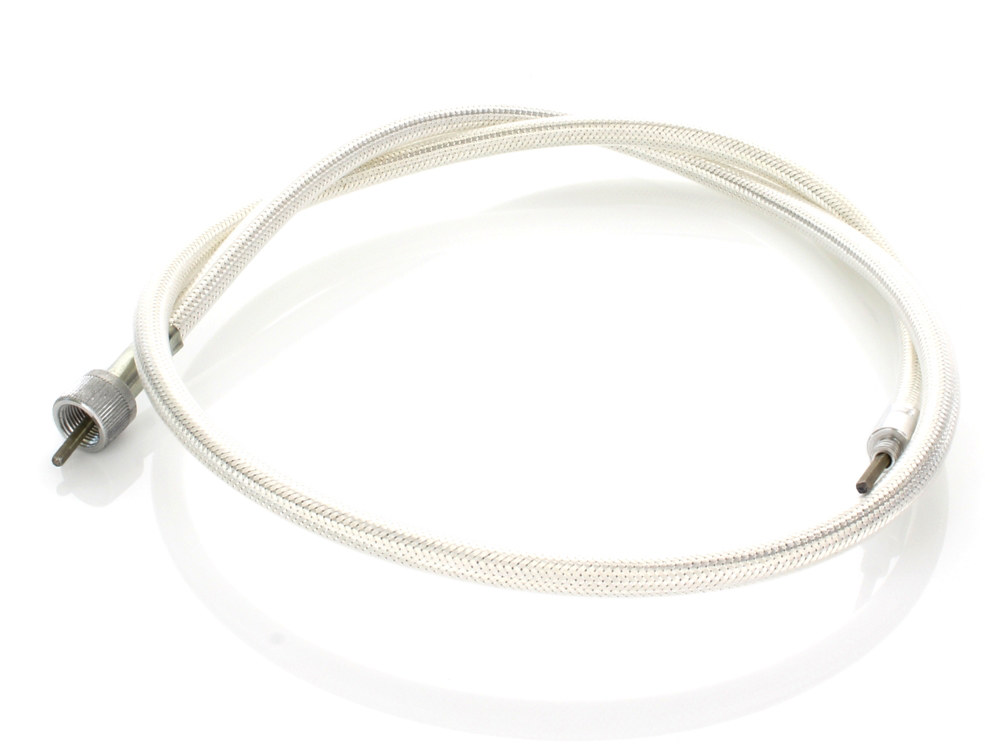 40in. Speedo Cable with 12mm Nut - Platinum Braided.
