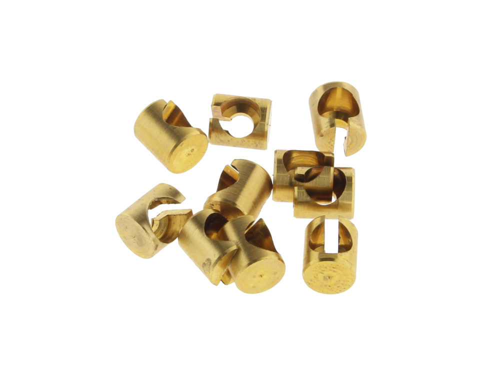 Throttle & Idle Cable Ferrules - Pack of 10. Fits most Big Twin 1974-2017 & Sportster 1974-2021