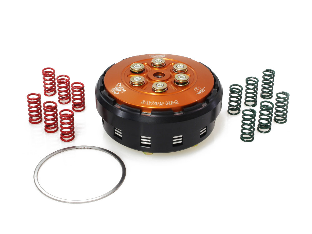 Complete Scorpion Billet Clutch with Basket. Fits 6sp Twin Cam 2007-2017 With Hydraulic Clutch.