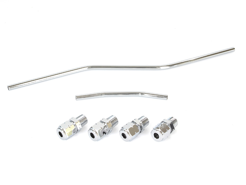 Rocker Oil Line Kit - Chrome. Fits Big Twin 1966-1984.