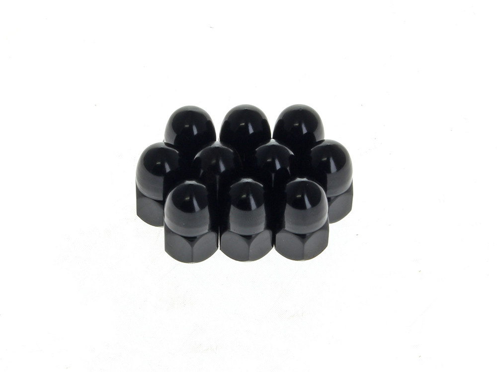 5/16-18 UNC Acorn OEM Style Nuts – Black. Pack of 10