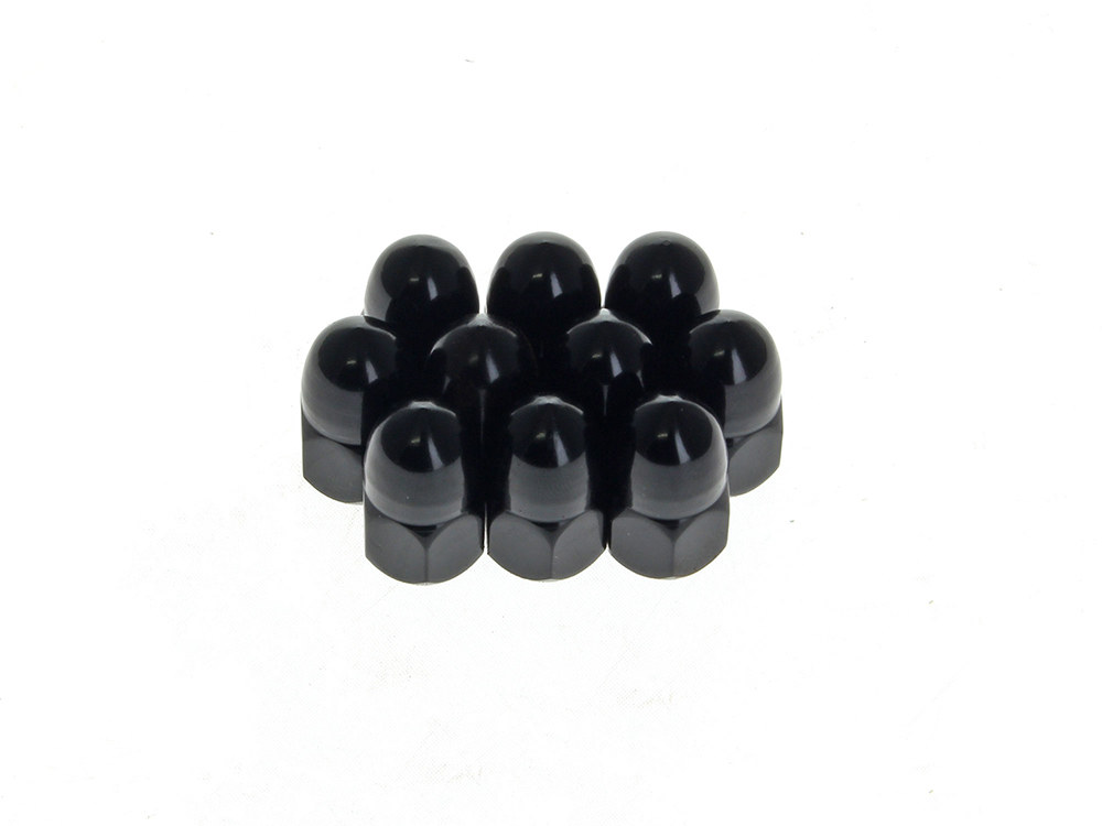 5/16-18 UNC Acorn OEM Style Nuts - Black. Pack of 10