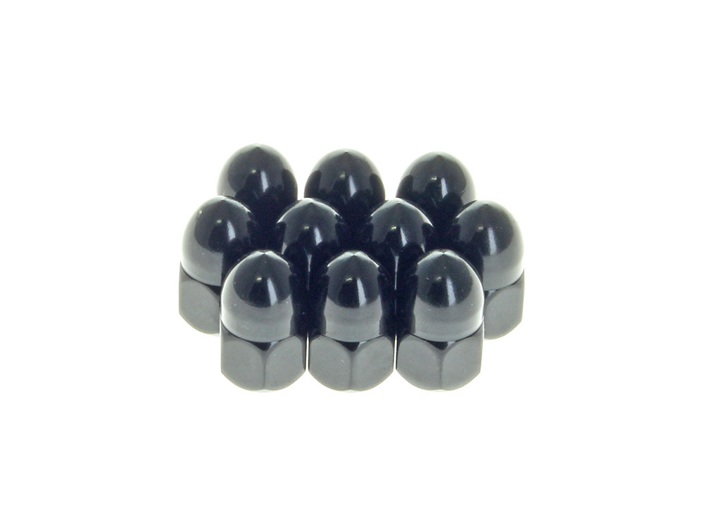 3/8-16 UNC Acorn OEM Style Nuts – Black. Pack of 10