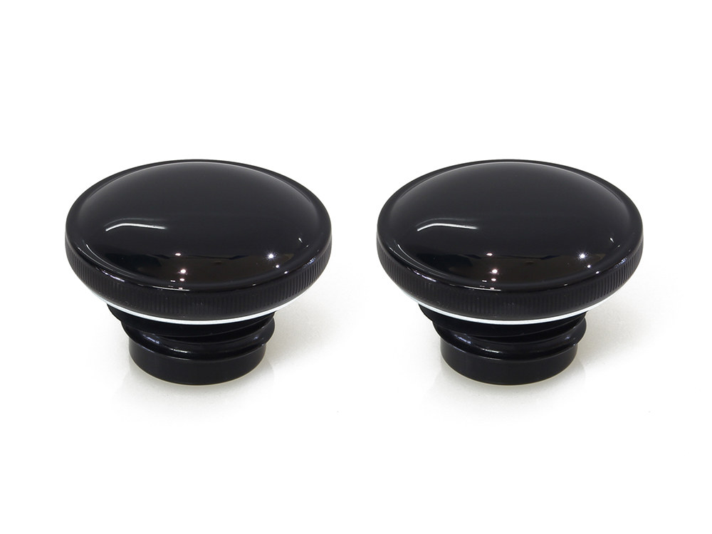 Screw-In Fuel Caps – Gloss Black. Fits H-D 1982-1995.
