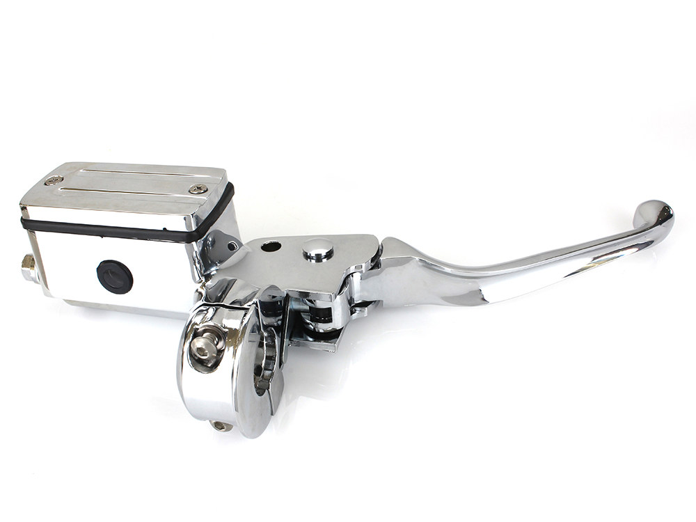 Front Master Cylinder – Chrome. Fits Big Twin & Sportster 1982-1995 Models with Dual Disc Rotors.