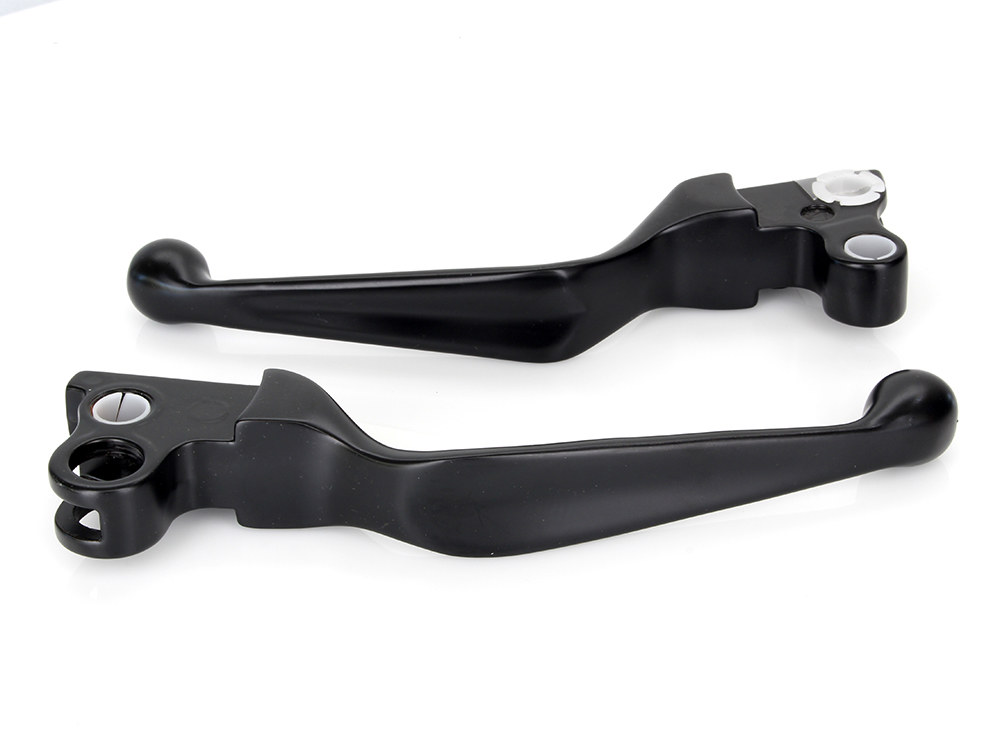 Wide Style Hand Levers – Black. Fits H-D 1982-1995.