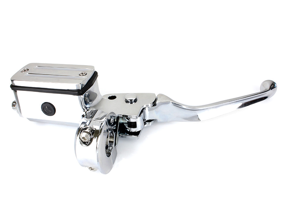 Front Brake Master Cylinder – Chrome. Fits Big Twin & Sportster 1982-1995 Models with Single Disc Rotor.
