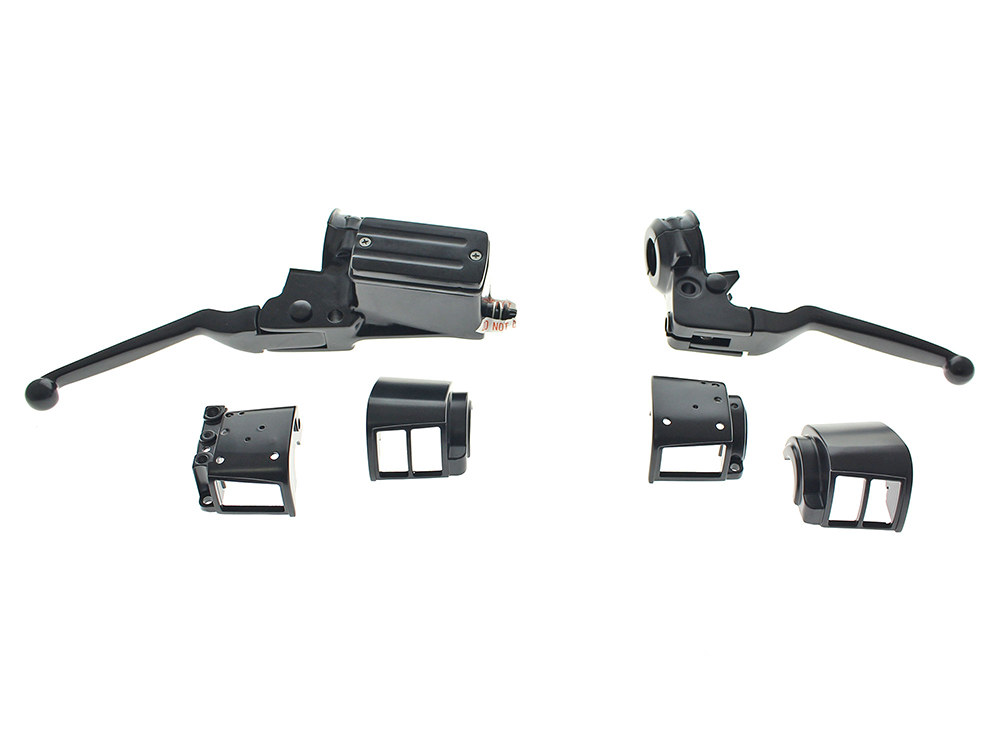 Handlebar Control Kit - Black. Fits Big Twin & Sportster 1982-1995 Models with Single Disc Rotors.