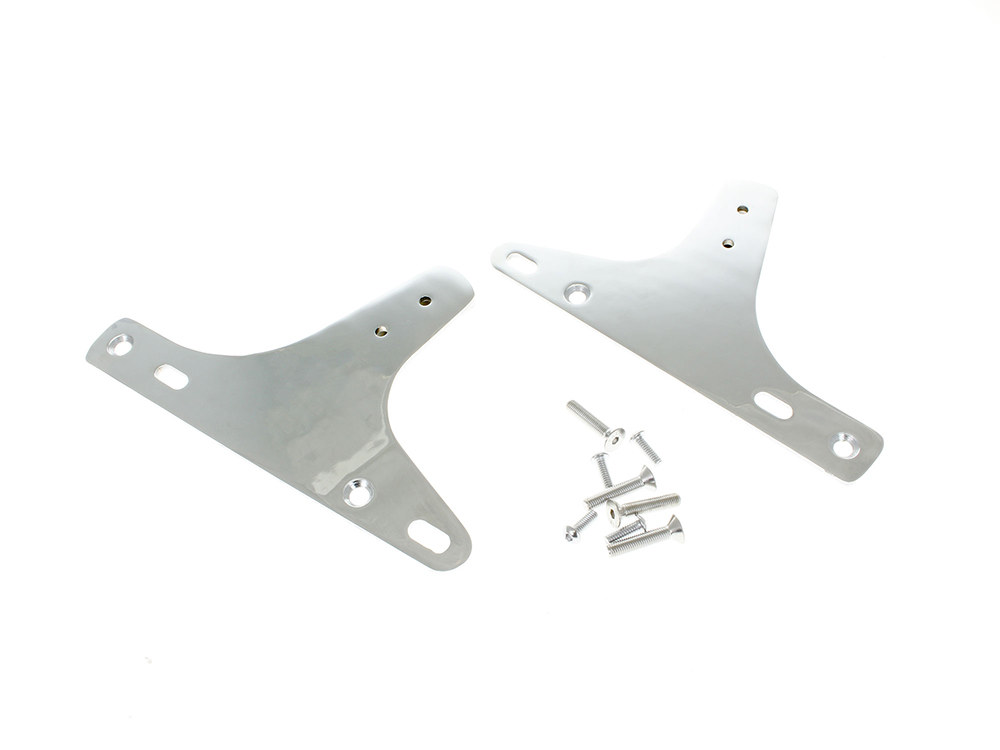 Sissy Bar Side Straps - Chrome. Fits FLH 1958-1984