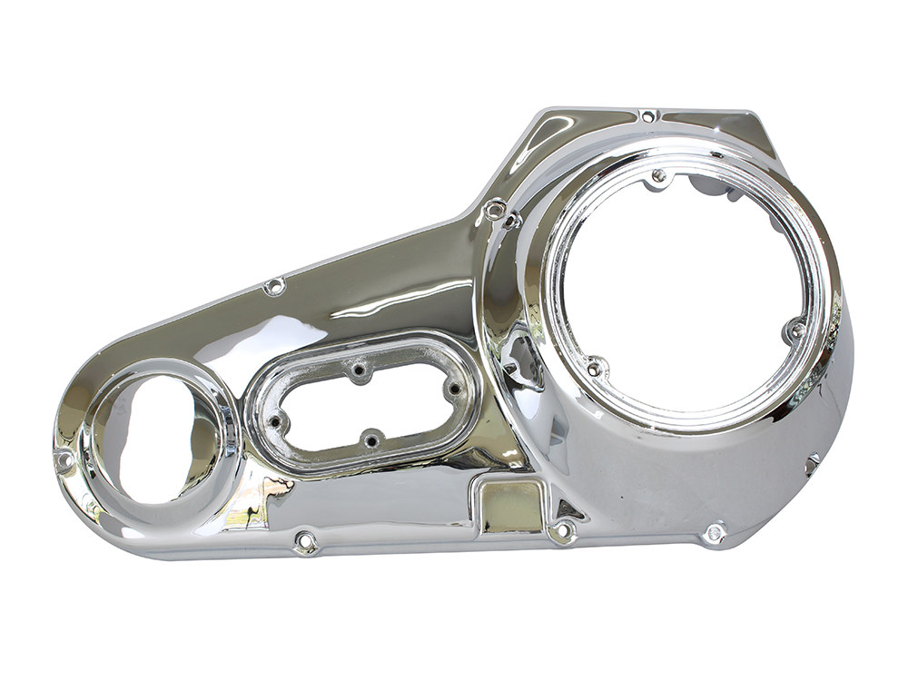 Outer Primary Cover – Chrome. Fits 4Spd FX 1965-1986 & Softail 1984-1988.