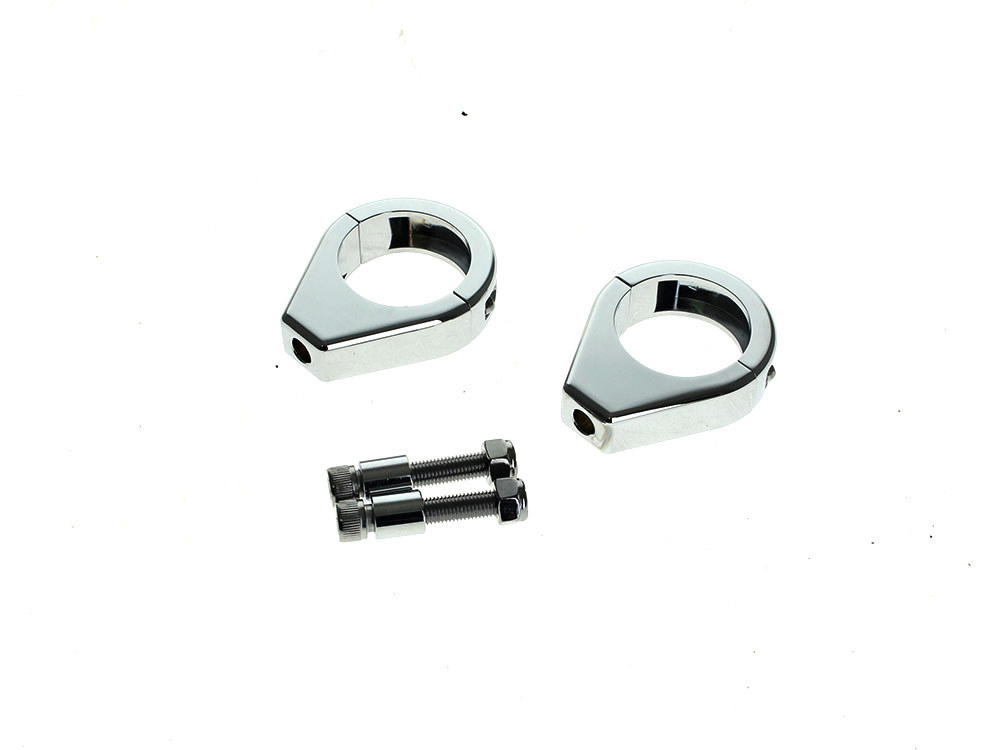 39mm Forks Turn Signal Clamps – Chrome.