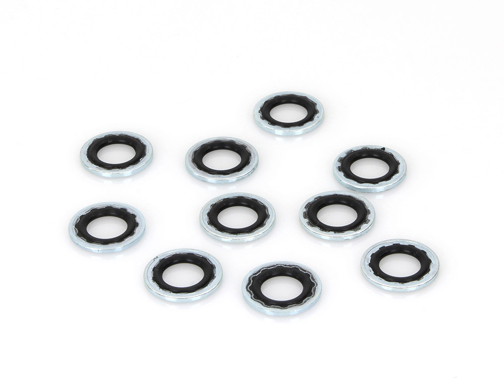 10mm Brake Banjo Washer with Rubber Sealing Washer - Pack of 10.