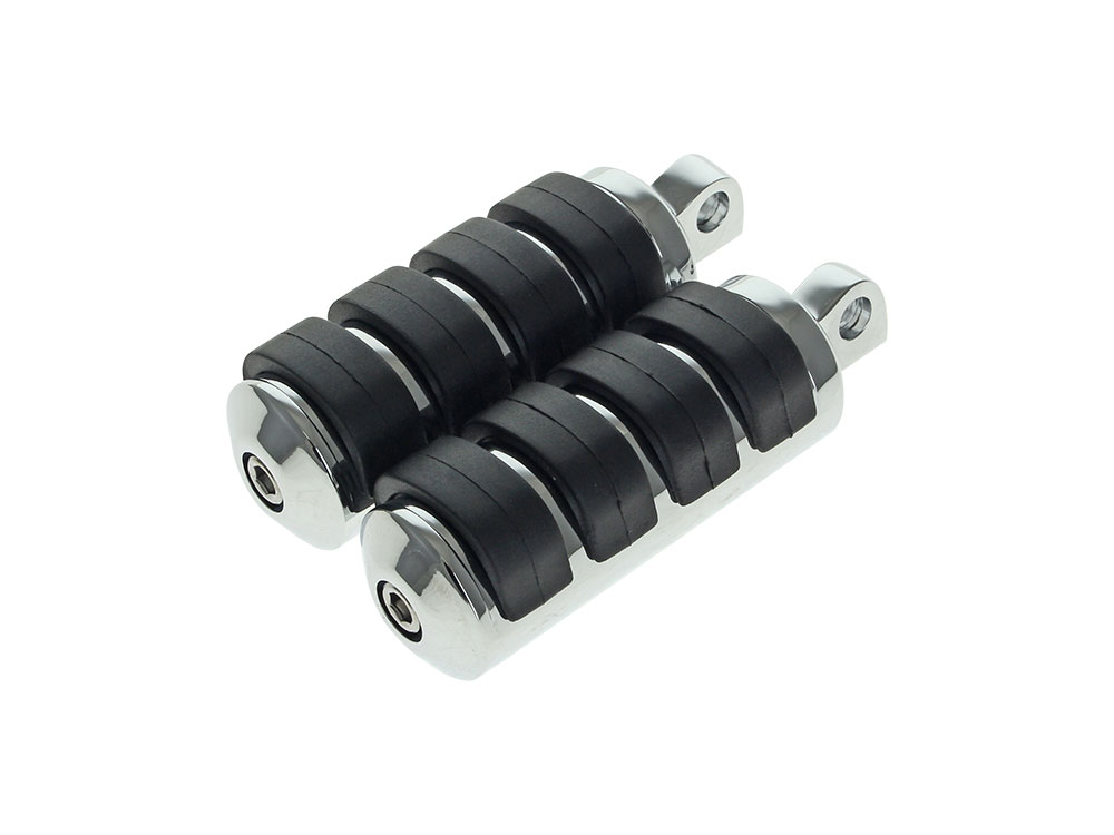 Comfort Iso Style Large Footpegs with Male Mounts - Chrome