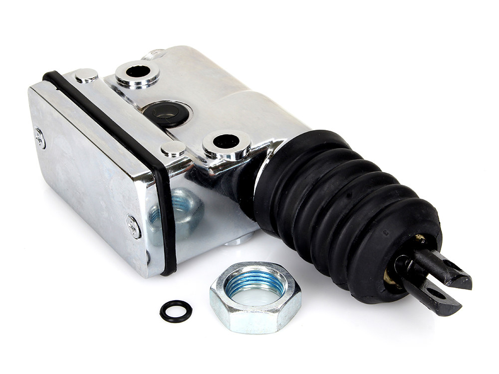 Rear Master Cylinder - Chrome. Fits FL Softail 1987-1999.