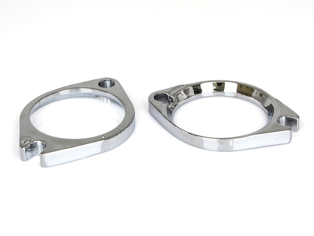 Intake Manifold Flanges - Chrome. Fits Big Twin 1990-2005 & Sportster 1986-2003.
