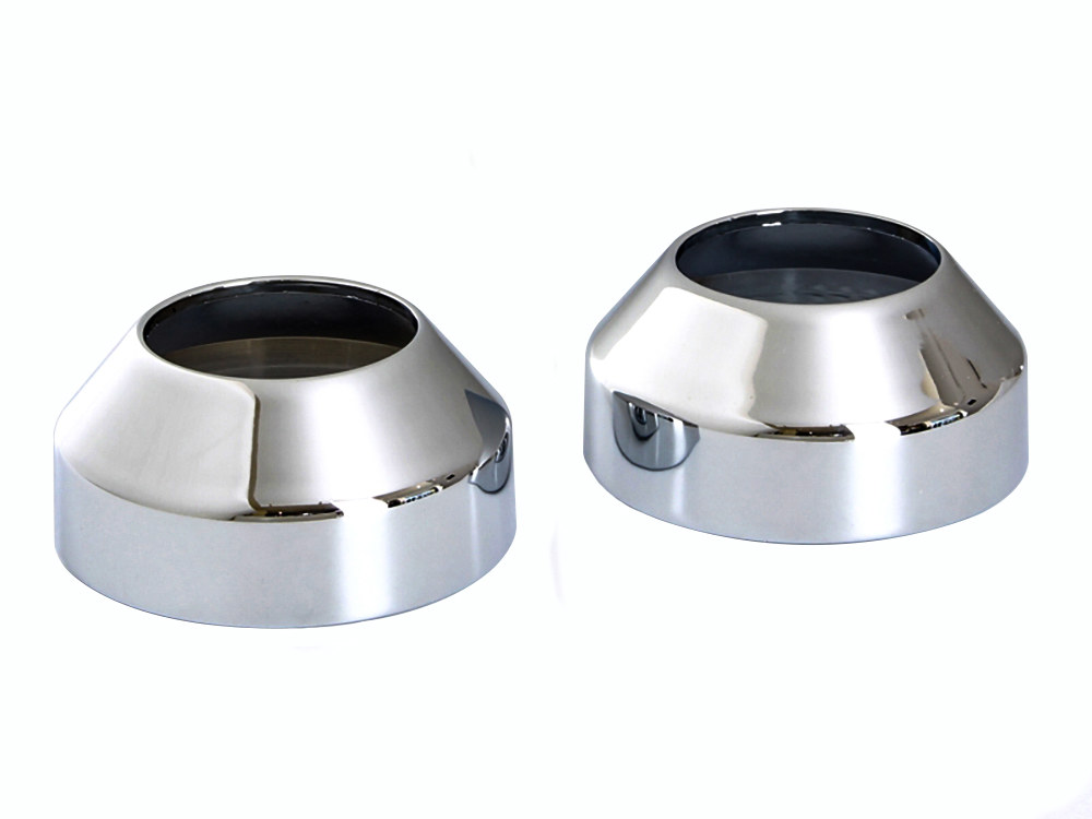 One-Piece Fork Boot Covers - Chrome. Fits Softail 1984-1999 & FXWG 1980-1986.