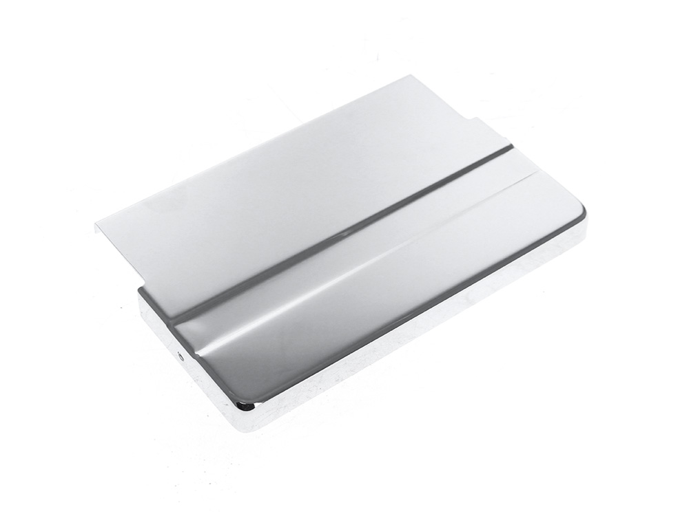 Rollies Speed Shop Battery Top Cover - Chrome. Fits FLH 1965-1984