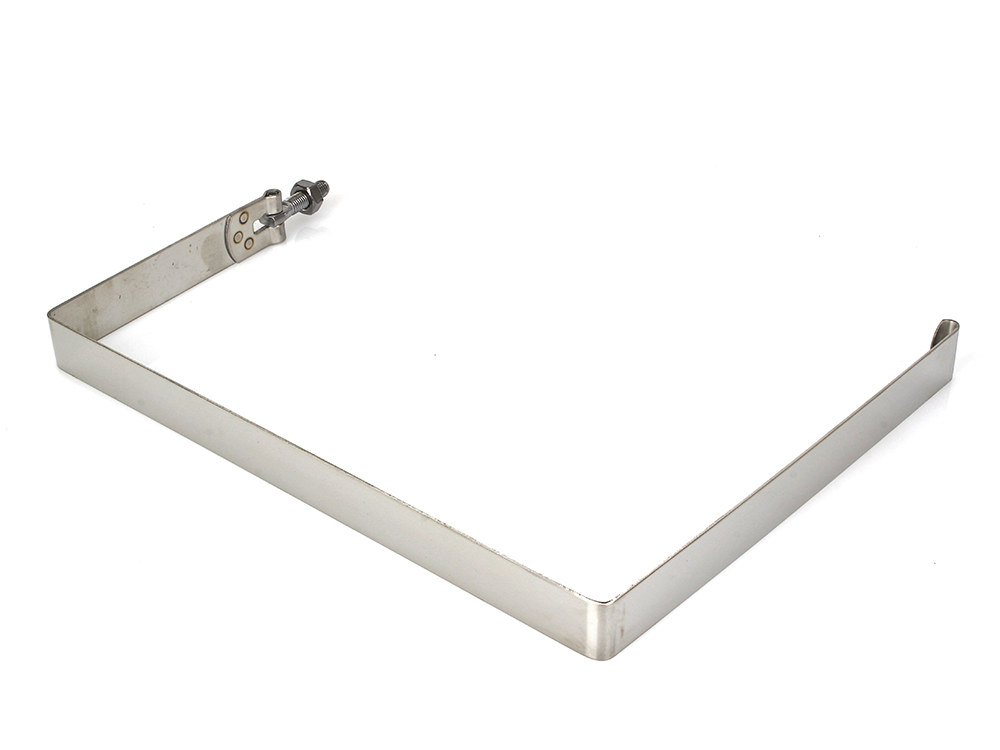 Battery Strap - Chrome. Fits FLH 1970-1984.