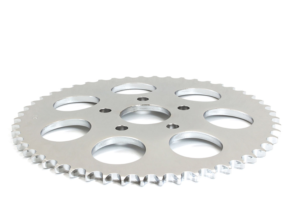 51 Tooth, 6mm Offset Steel Rear Chain Sprocket - Chrome. Fits Big Twin 1973-1999 & Sportster 1979-1981.