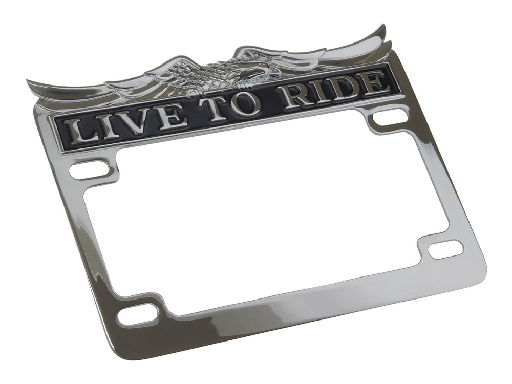 Live-to-Ride Number Plate Frame - Chrome.