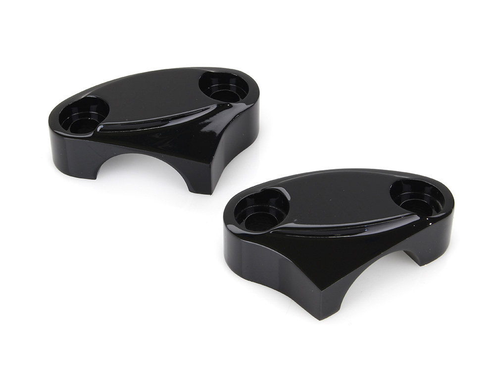 2 Piece Handle Bar Top Riser Clamps – Black.