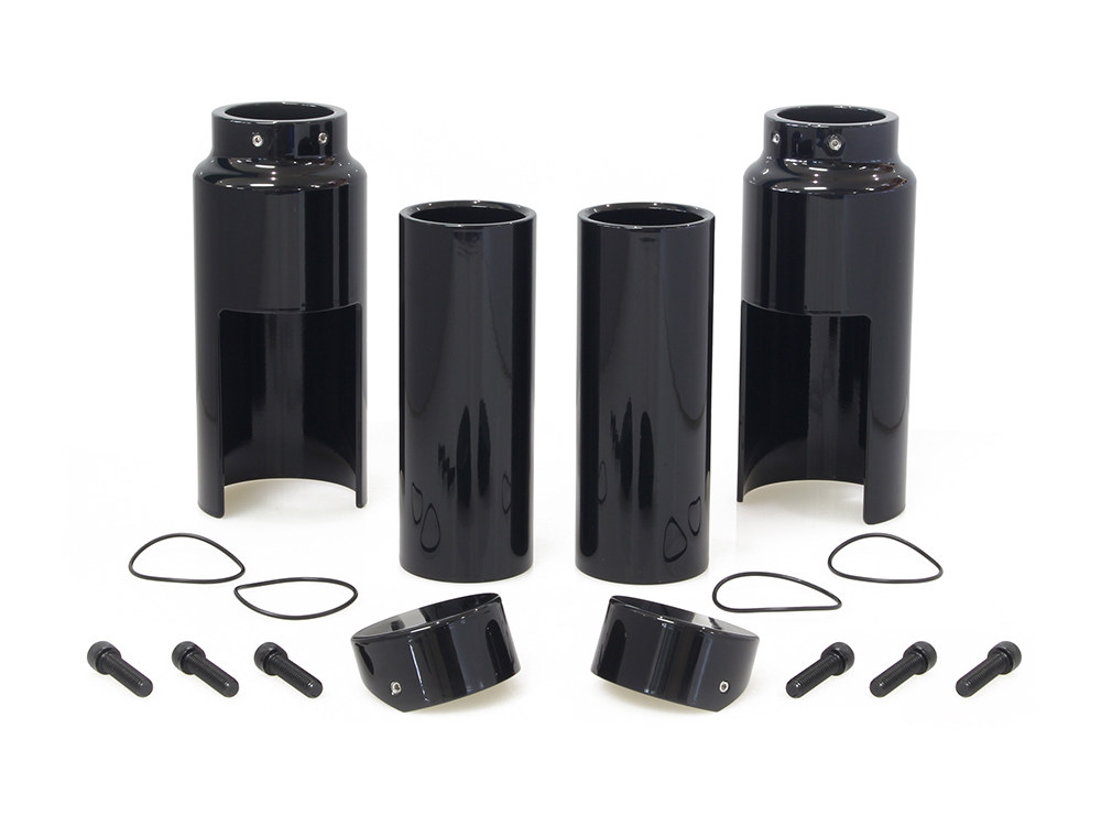 Six Piece Fork Cover Set – Black. Fits Breakout 2018up.