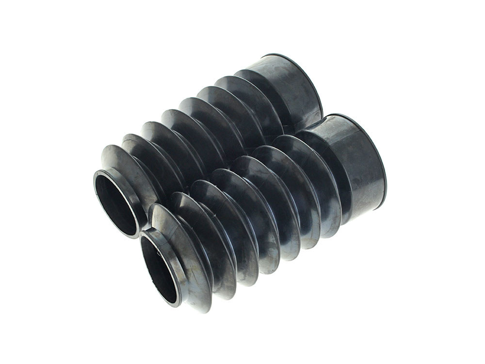 49mm Rubber Fork Boot Gaiters - Black. Fits Dyna 2006-2017