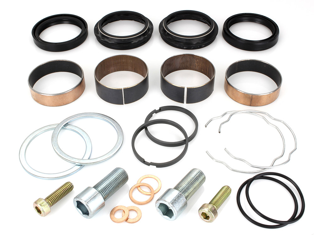 Fork Rebuild Kit. Fits 49mm Tubes. Fits Dyna 2006-2017, Rocker 2008-2011, V-Rod 2002-2011 & Breakout 2013-2017