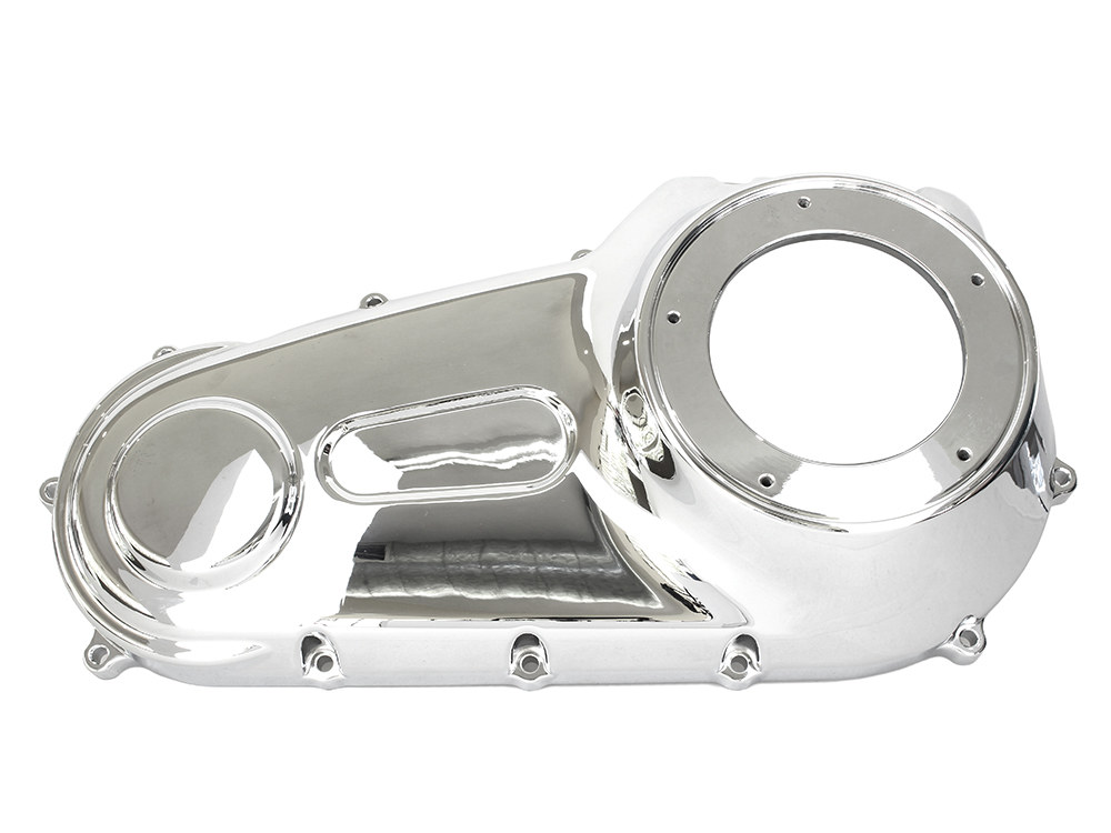 Outer Primary Cover – Chrome. Fits Softail 2007-2017 & Dyna Wide Glide 2006-2017.