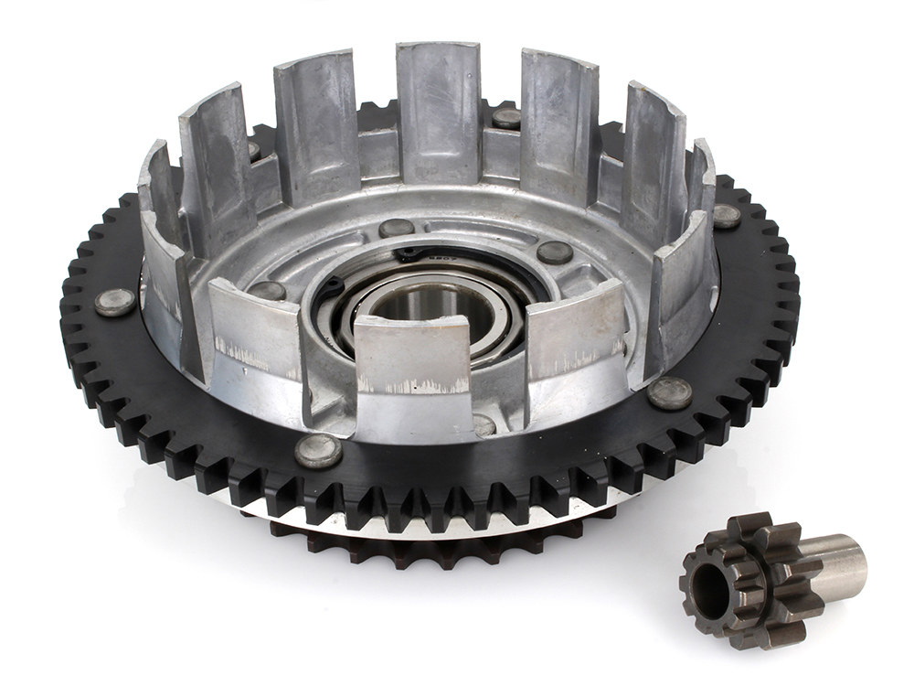 Clutch Basket with Heavy Duty 66 Teeth Ring Gear. Fits Dyna 1998-2005, Softail 1998-2006 & Touring 1998-2006