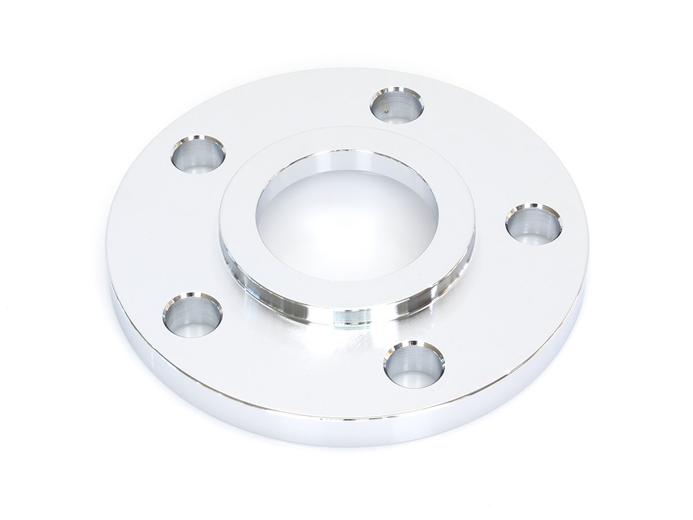 3/8in. Pulley Spacer with Lip. Fits H-D 2000up Wheels. Chrome.