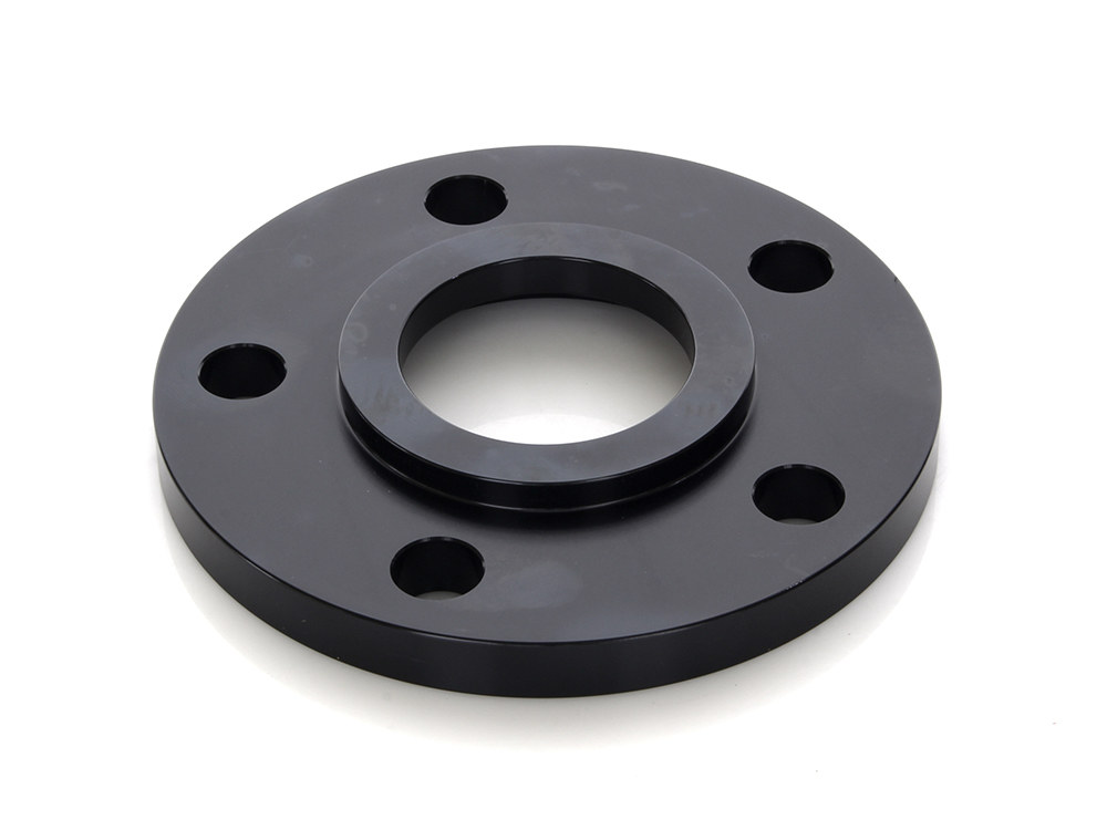 3/8in. Pulley Spacer with Lip. Fits H-D 2000up Wheels. Gloss Black.