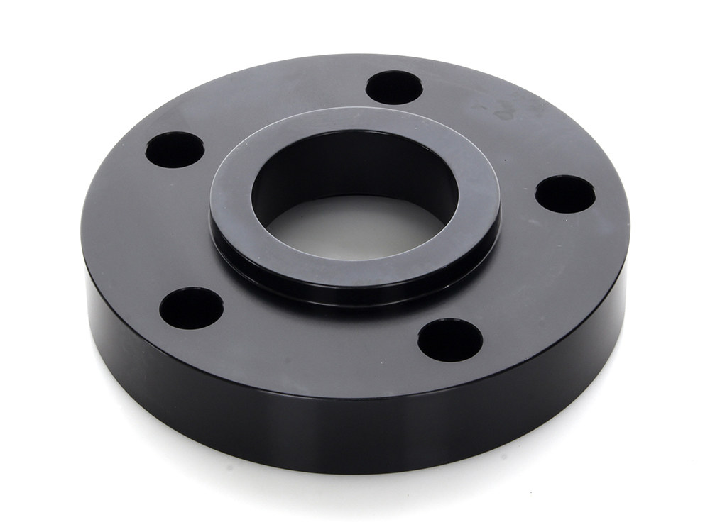 3/4in. Pulley Spacer with Lip. Fits H-D 2000up Wheels. Gloss Black.