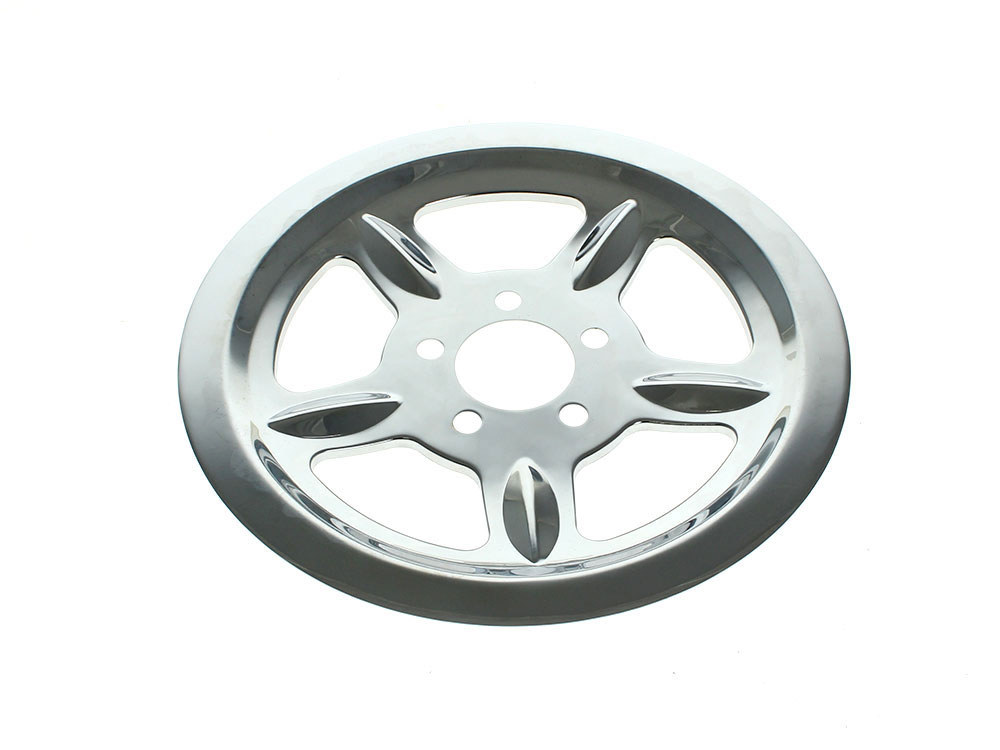 Rear Pulley Cover - Chrome. Fits Sportster 2004-2021 with 68 Tooth Pulley